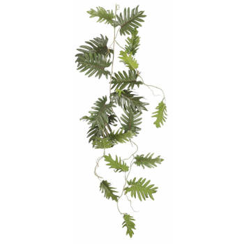 Mica Decoration kunstplant slinger Philodendron Selloum - groen - 115 cm - Kamerplant snoer - Kunstplanten