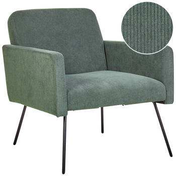 Beliani NARKEN - Fauteuil-Groen-Corduroy