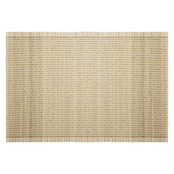 Rechthoekige placemat beige bamboe 45 x 30 cm - Placemats