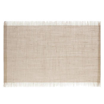 Rechthoekige placemat uni lichtbruin jute 45 x 30 cm - Placemats