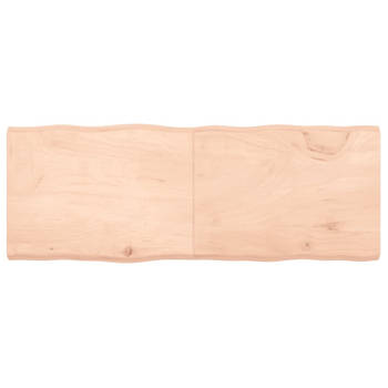 vidaXL Tafelblad natuurlijke rand 160x60x(2-6) cm massief eikenhout