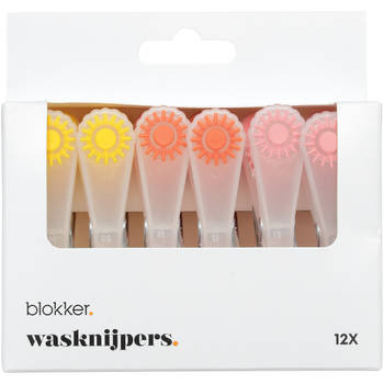 Blokker wasknijpers zon - 12 stuks