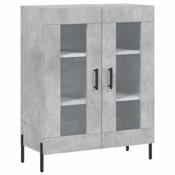 The Living Store Dressoir - Betongrijs - 69.5 x 34 x 90 cm - Duurzaam bewerkt hout en ijzer