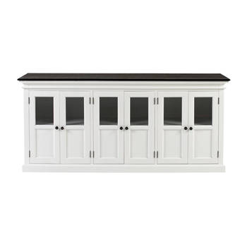 HalifaxContrast dressoir 6 deuren wit, zwart.