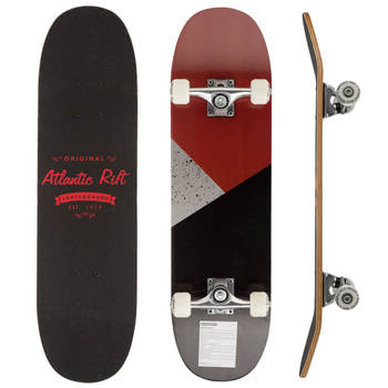 Skateboard Grijs "Atlantic Rift Design" , ABEC 9 lagers, PU-dempers, PU-wielen