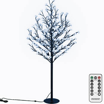 Kerst bloesem, 220 cm, 220 LED's, blauwe verlichting, kerstboom, kerstversiering