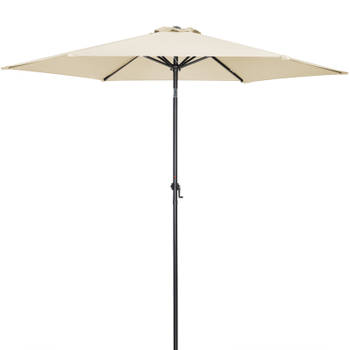 LED Solar parasol Miami beige Aluminium, diameter 270cm