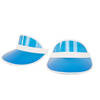 Verkleed zonneklep/sunvisor - 2x - voor volwassenen - blauw/wit - Carnaval hoed - Verkleedhoofddeksels