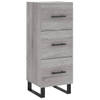 The Living Store Dressoir Bijzetkast - 34.5 x 34 x 90 cm - Grijs Sonoma Eiken