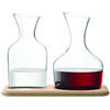 L.S.A. - Wine Karaf Set met Onderzetter Set van 2 Stuks - Glas - Transparant