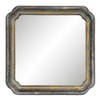 HAES DECO - Vierkante Spiegel - Goudkleurig - 44x6x44 cm - Hout / Glas - Wandspiegel, Spiegel vierkant