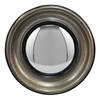 HAES DECO - Bolle ronde Spiegel - Zilverkleurig - Ø 23x4 cm - Kunststof / Glas - Wandspiegel, Spiegel rond, Convex Glas