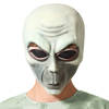 Halloween verkleed masker - Geest/Alien/Horror - wit/grijs - volwassenen - Latex - Verkleedmaskers