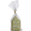 Rustik lys kaars gingerbread house 1 stuk middel eucalyptus