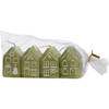 Rustik lys kaarsjes gingerbread house set van 4 klein eucalyptus