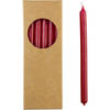 Rustik lys lange dunne potloodkaarsen finn set van 20 1.2 x 17.5cm red