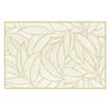 Rechthoekige placemat Jungle goud PVC 45 x 30 cm - Placemats