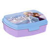 Disney Frozen broodtrommel/lunchbox voor kinderen - lila - kunststof - 20 x 10 cm - Lunchboxen