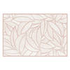 Rechthoekige placemat Jungle roze PVC 45 x 30 cm - Placemats