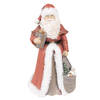 HAES DECO - Beeld Kerstman 31 cm Rood Polyresin Kerstfiguren