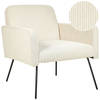 Beliani NARKEN - Fauteuil-Beige-Corduroy