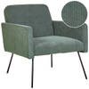 Beliani NARKEN - Fauteuil-Groen-Corduroy