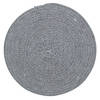 Ronde placemat zwart/wit katoen 38 cm - Placemats