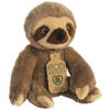 Aurora Eco Nation Pluche knuffeldier luiaard - bruin - 24 cm - jungle dieren thema - Knuffeldier