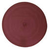 Ronde placemat gevlochten kunststof bordeaux rood 38 cm - Placemats