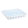 Plasticforte IJsblokjesvormen XXL tray - voor 28x ijsklontjes - kunststof - wit - IJsblokjesvormen