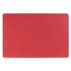Rechthoekige placemat PU-leer/ leer look rood 45 x 30 cm - Placemats