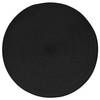 Ronde placemat gevlochten kunststof zwart 38 cm - Placemats