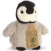 Aurora Eco Nation Pluche knuffeldier Pinguin kuiken - grijs - 13 cm - Artic thema - Knuffeldier