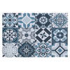 Rechthoekige placemat mozaiek blauw vinyl 45 x 30 cm - Placemats