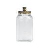 Maison d'Abri Mason jar met kaarsenhouder 'Bari' 20cm hoog, goud