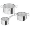 Tefal Nordica 3-delige set (steelpan 16 cm, kookpan 20/24 cm) - inductie