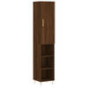 vidaXL Hoge kast 34,5x34x180 cm bewerkt hout bruin eikenkleur