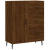 The Living Store Dressoir Classic Brown Oak - 69.5 x 34 x 90 cm - Stevig houten materiaal