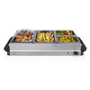 Tristar Buffetwarmer BP-6285 - Warmhoudplaat - 2 x 2.4 liter en 2 x 1 liter - Warmhoudfunctie - Inclusief deksel - RVS