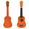 Ecotoys houten kinder ukelele/ gitaar met 4 snaren en 12 frets 17,5 x 5 x 52,5 cm bruin