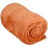 Arti Casa Fleece Deken 150 x 200 CM - Fleece Plaid - 1-Persoons Plaid Deken - Terracotta Oranje - Fleece/Polyester