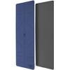 Yogamat, blauw-grijs, 183 x 61 x 0,6 cm, fitnessmat, gymmat, gymnastiekmat, logo