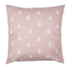 HAES DECO - Kerst Kussenhoes 45x45 cm - Roze - Collectie: Sweet and cosy - Sierkussen, Kussenhoes