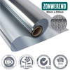 Homewell Zonwerende HR++ Raamfolie 90x200cm - Statisch Isolerende folie met Spiegeleffect - Zilver