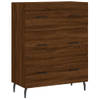 The Living Store Buffetkast - Classic - Dressoir - 69.5 x 34 x 90 cm - Bruineiken