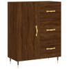 The Living Store Dressoir Vintage - Bruineiken - 69.5 x 34 x 90 cm