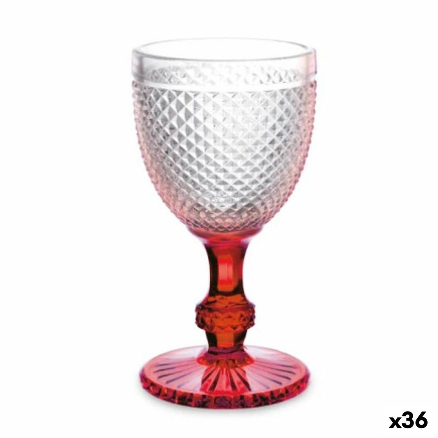Wijnglas Rood Transparant Glas 330 ml (36 Stuks)