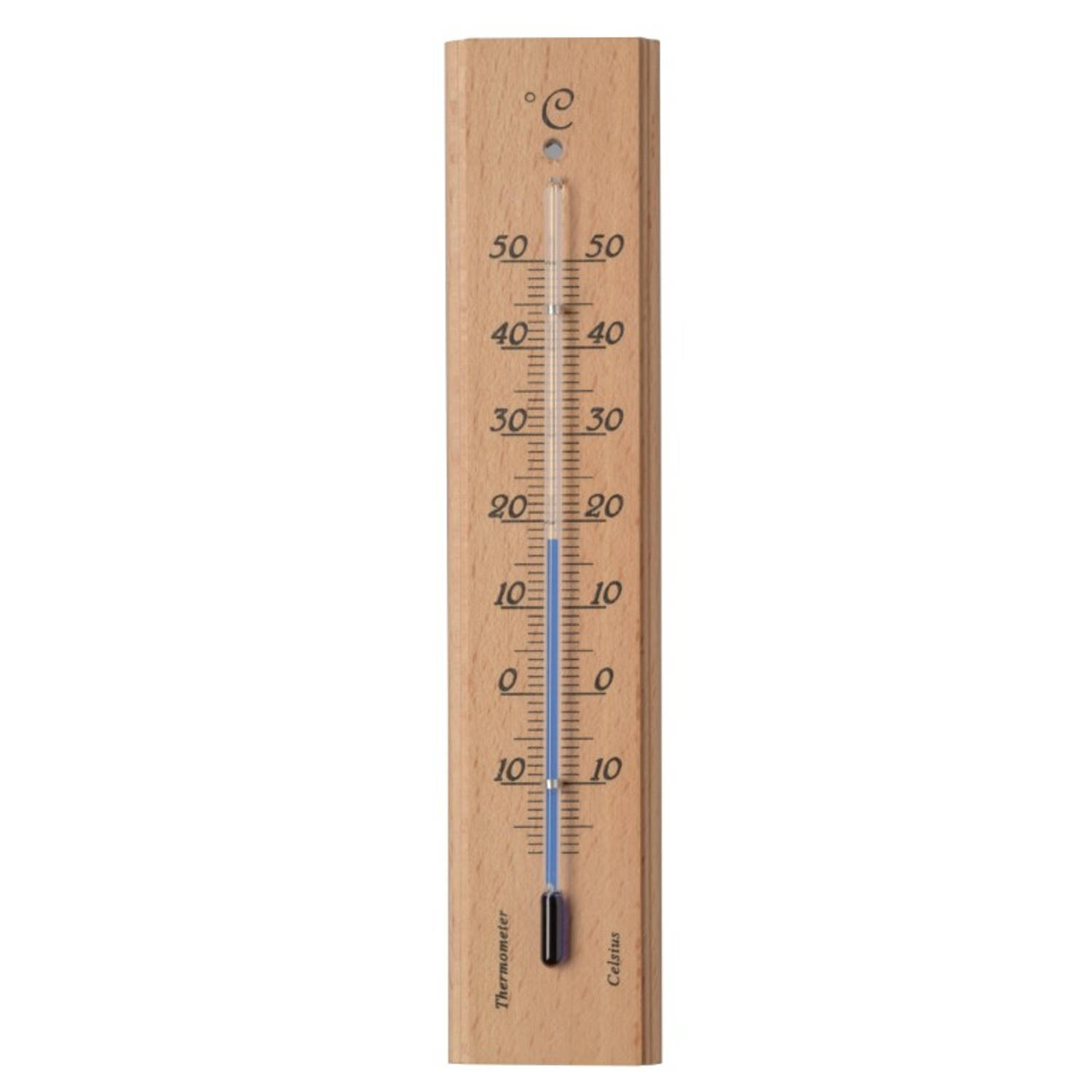 Nature - Muurthermometer hout h19 cm