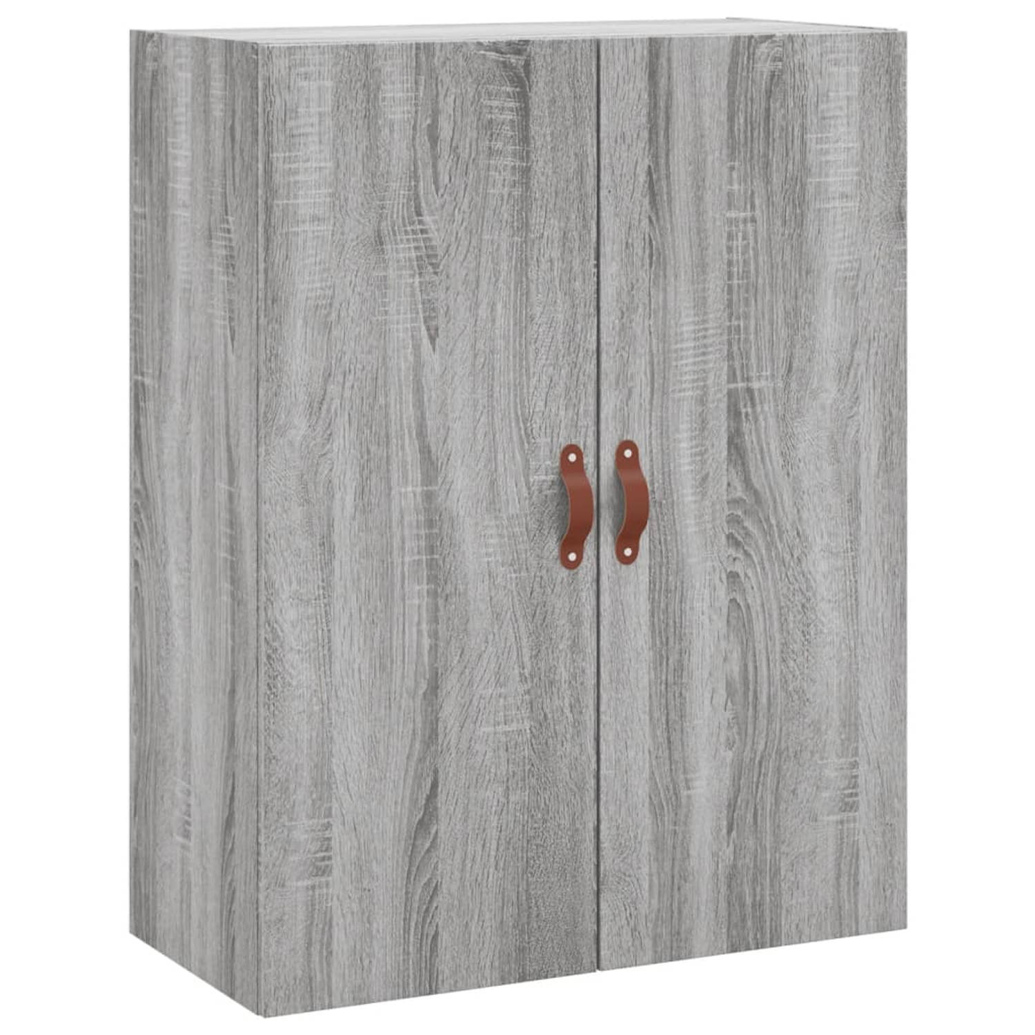 The Living Store Wandkast 69-5x34x90 cm grijs sonoma eikenkleurig - Keukenkast