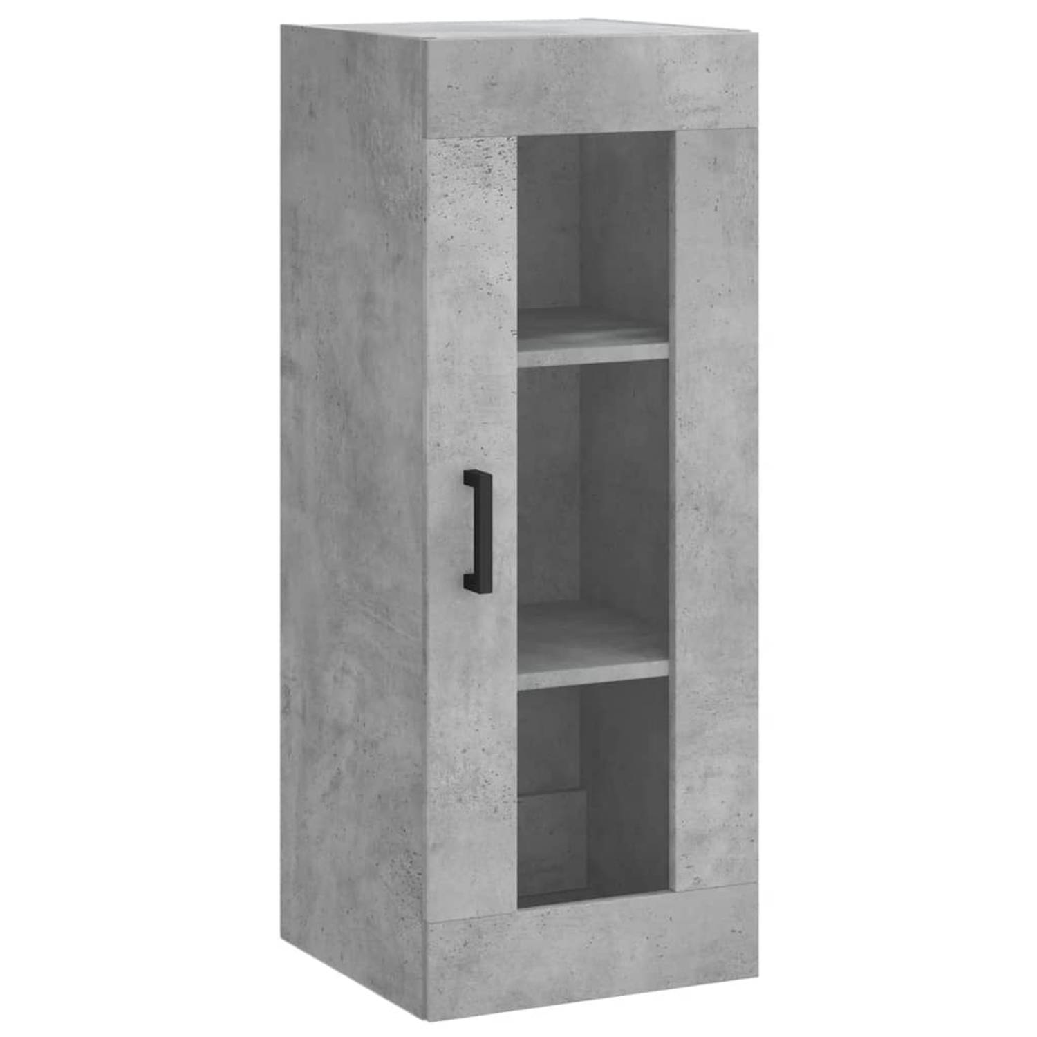 The Living Store Hangkast 34-5x34x90 cm betongrijs - Keukenkast